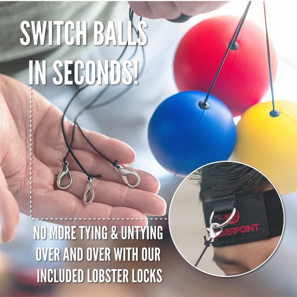 BOXERPOINT Reflex & React 3 Pack Boxing Ball Kit for Kids - Picture 3 of 5